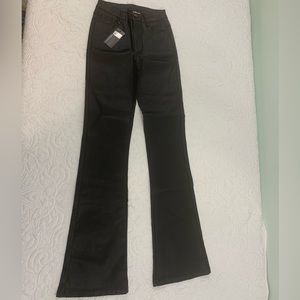Apperloth A Women’s Faux Leather Wide Leg Black Pants Size XS.
